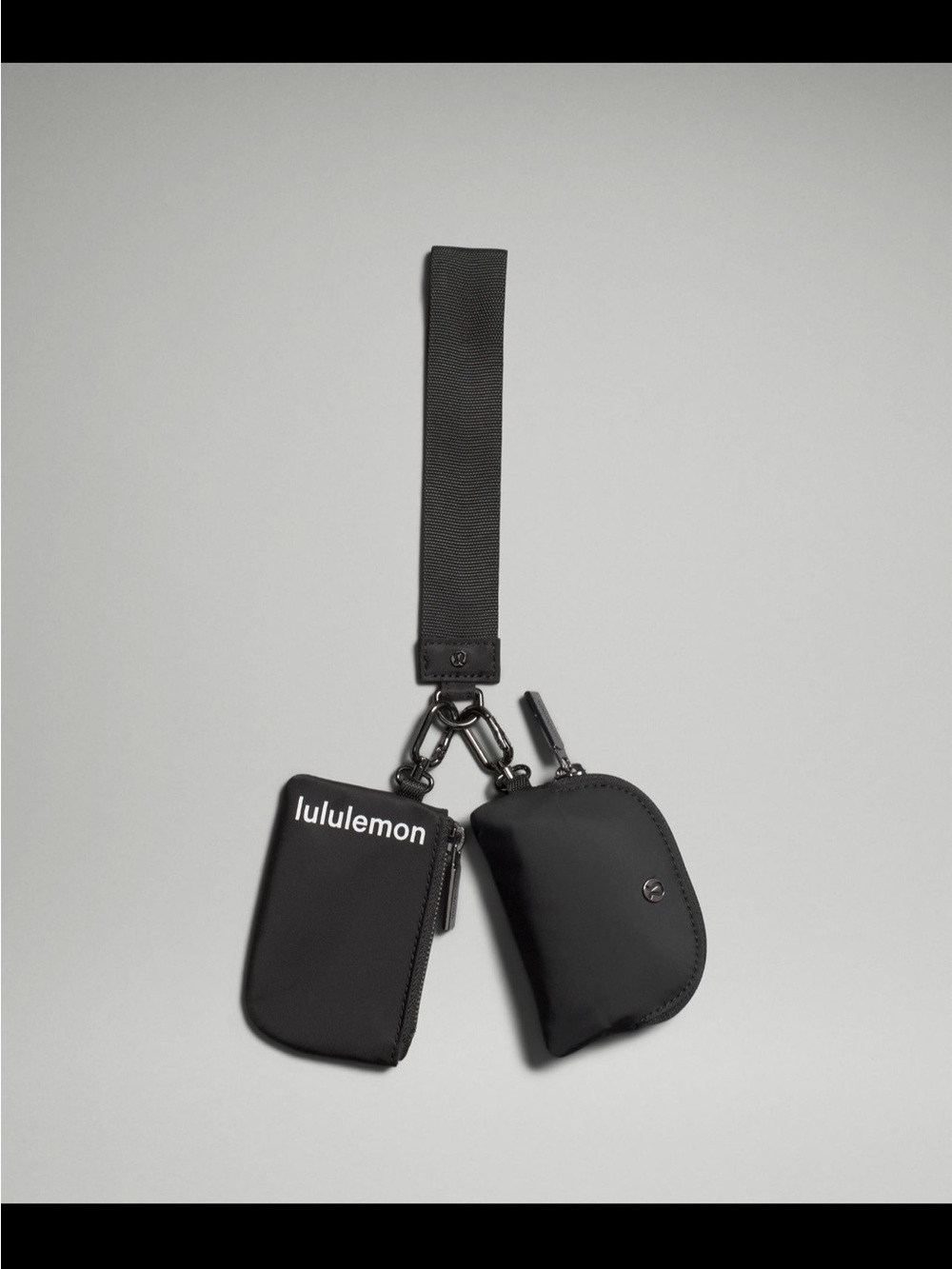 lululemon black dual pouch wristlet